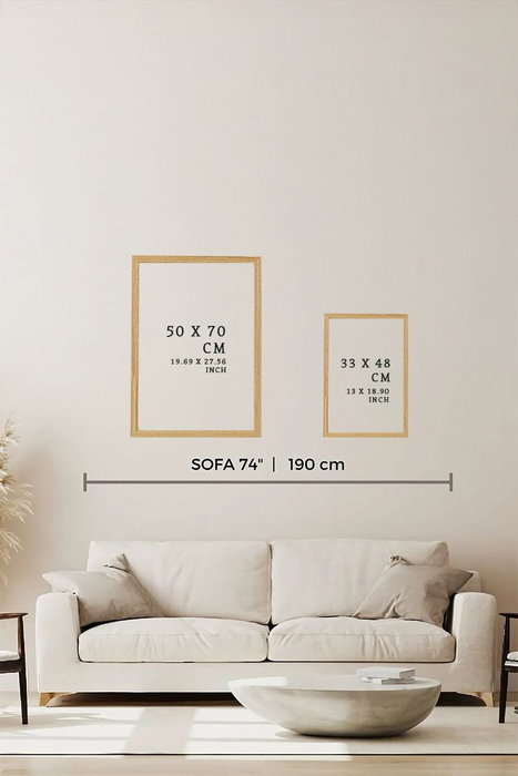 Wallity Ersydata2-70100 Cuadro Decorativo Enmarcado 3 Piezas, Marco Madera Maciza, Impresión Digital, 70 x 100 cm